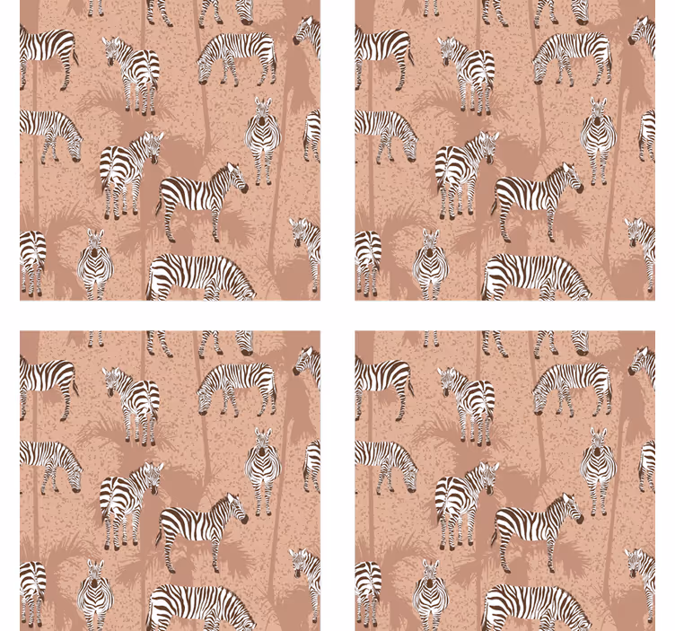 Modern bardak altlığı zebra desenli yüzey - TenStickers