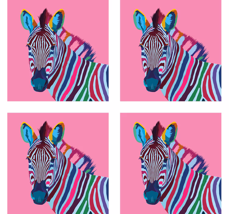 Zebra pop art zebra treni - TenStickers