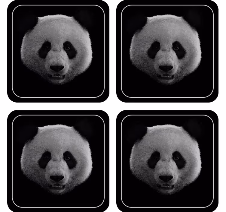 Ucube bardak altlığı panda yüz deseni - TenStickers