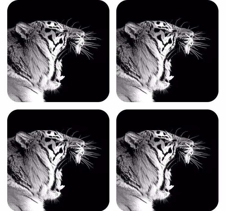 Beyaz kaplan modern coaster - TenStickers