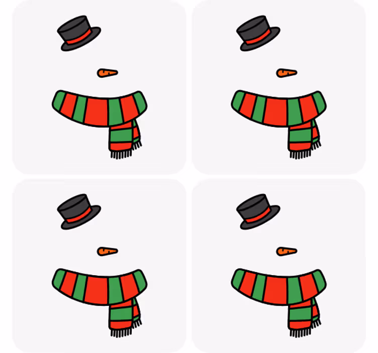 Yüzü olmayan kardan adam yılbaşı treni - TenStickers