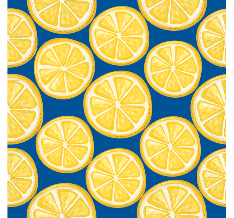 Sarı limon dilimleri modern bardak altlığı - TenStickers