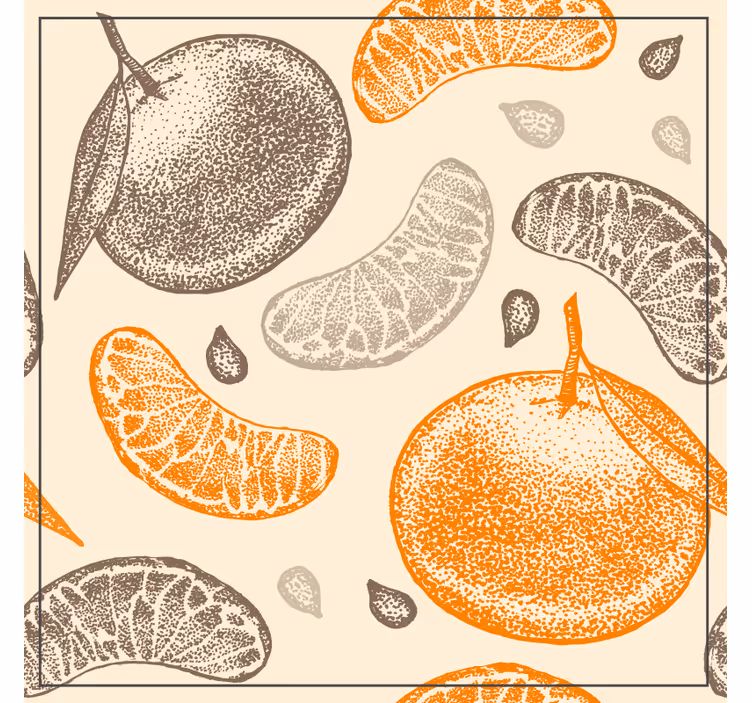 Bardak altlığı narenciye deseni - TenStickers