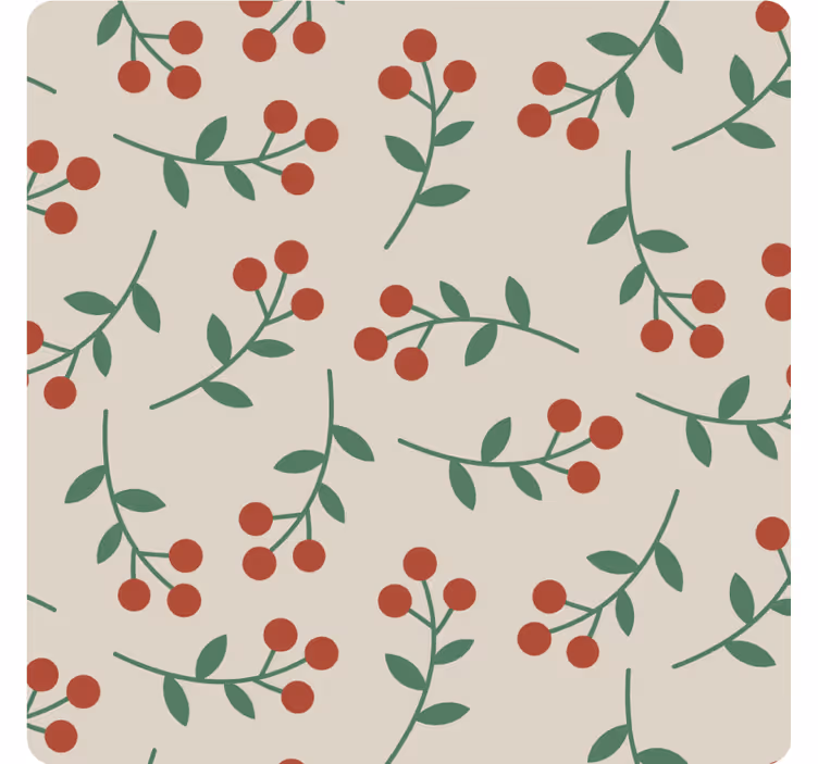 Bardak altlığı berry dalları deseni - TenStickers