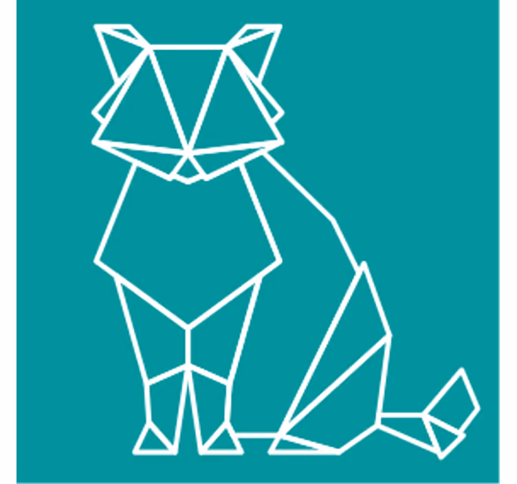 Origami kedi daha fazla bardak altlığı - TenStickers