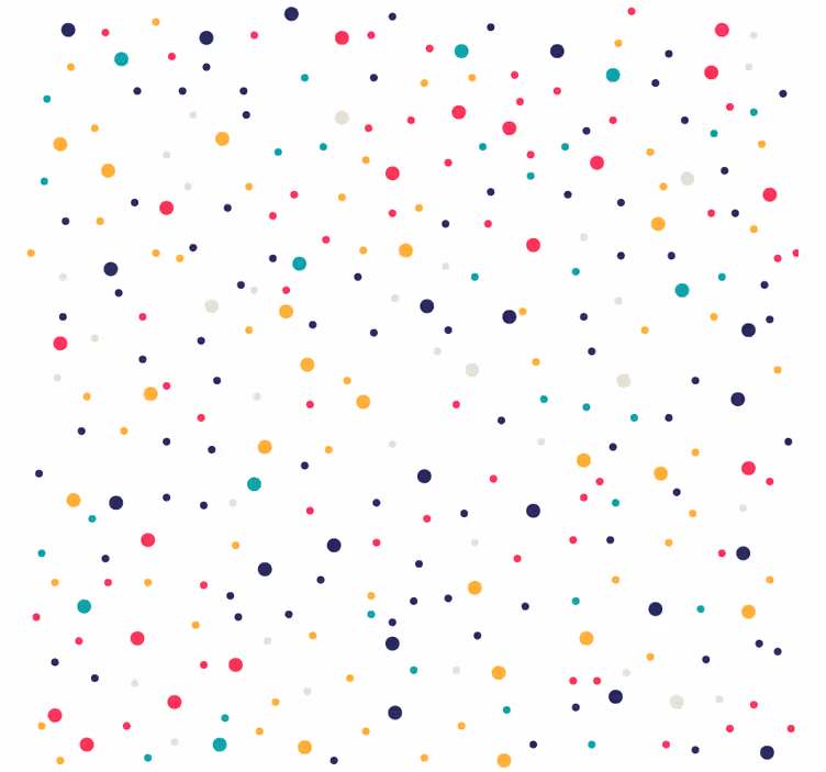 Renkli nokta desenli bardak altlığı - TenStickers