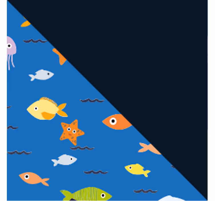 Modern bardak altlığı renkli su altı manzarası - TenStickers