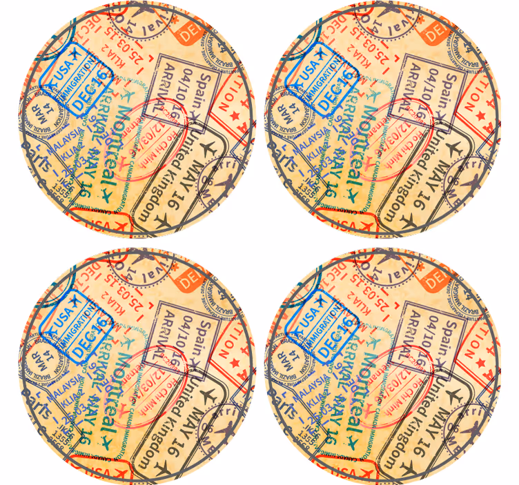 Seyahat pulları modern coaster - TenStickers
