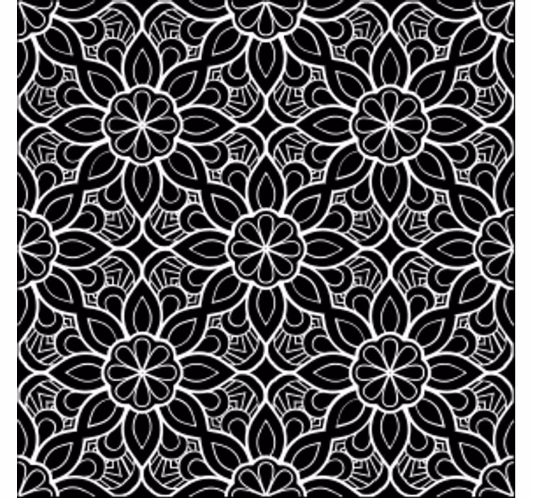Bardak altlığı - detaylı Çiçek motifi - TenStickers