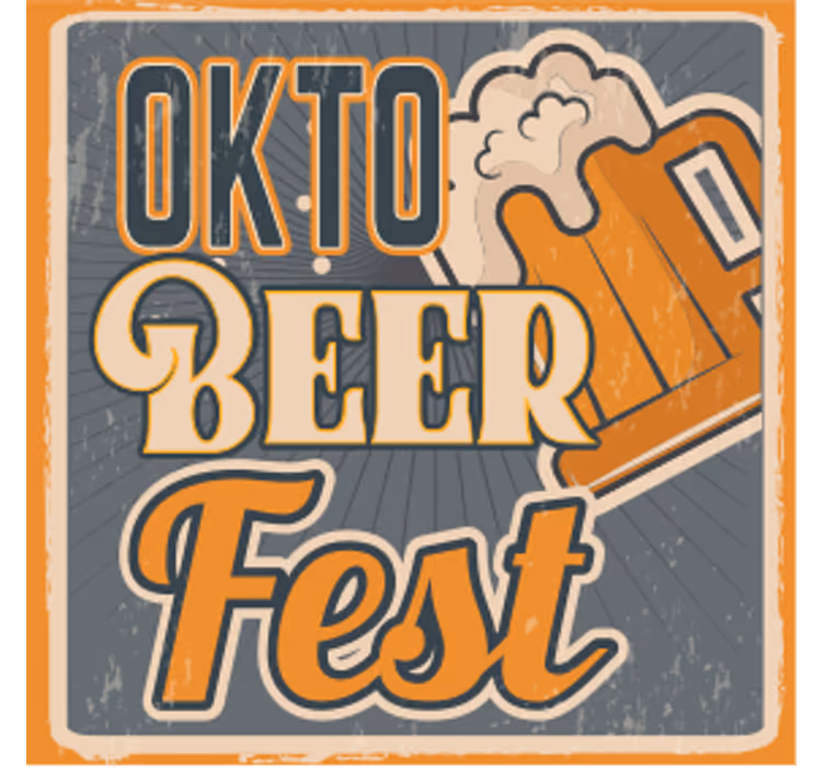 Okto 'bira' fest bira paspasları - TenStickers