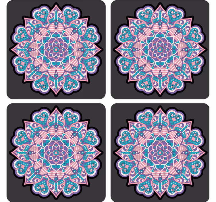 Boho mandala kiremit bardak altlığı - TenStickers