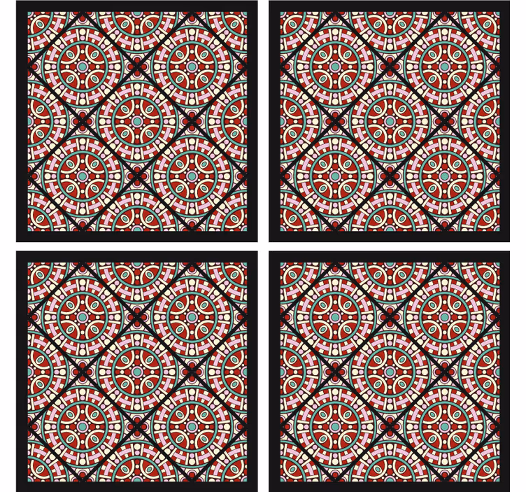 Bardak altlığı geometrik dairesel desen - TenStickers