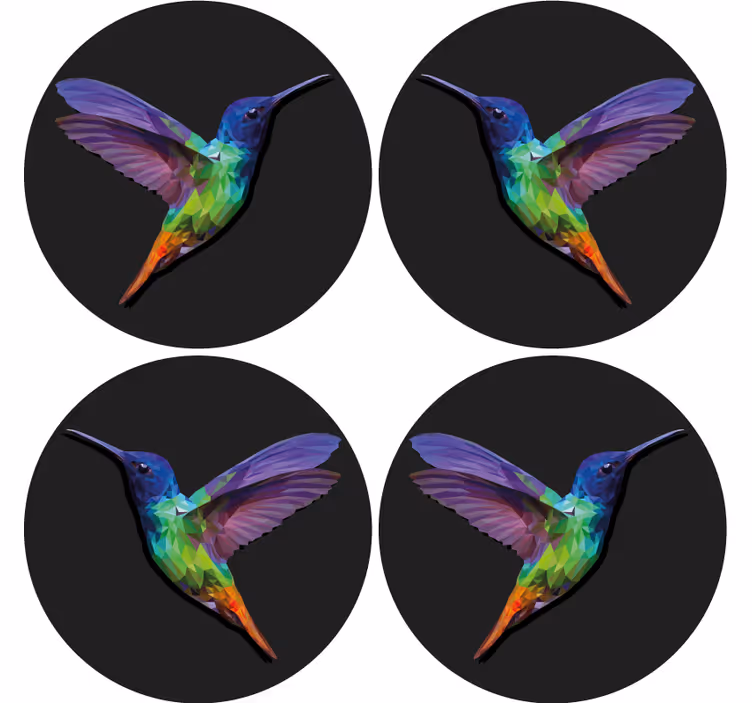 Geometrik sinekkuşu daha fazla bardak altlığı - TenStickers