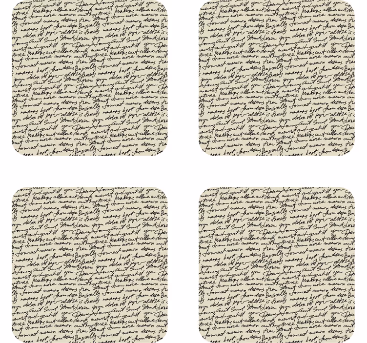 Cümle bardak altlığı Şık yazı desenleri - TenStickers