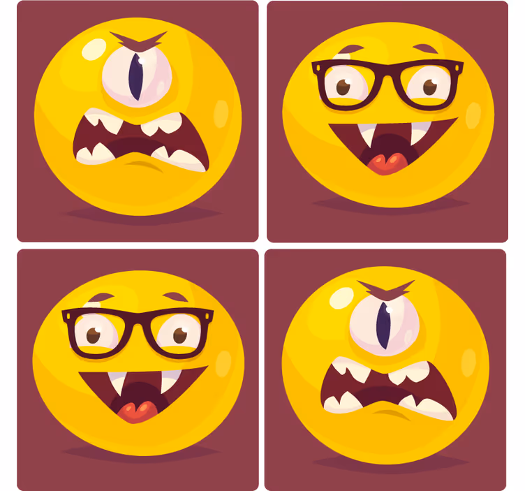 Vampir emoji yüz cadılar bayramı treni - TenStickers