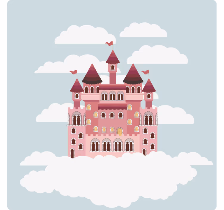 Pembe büyü krallığı modern coaster - TenStickers