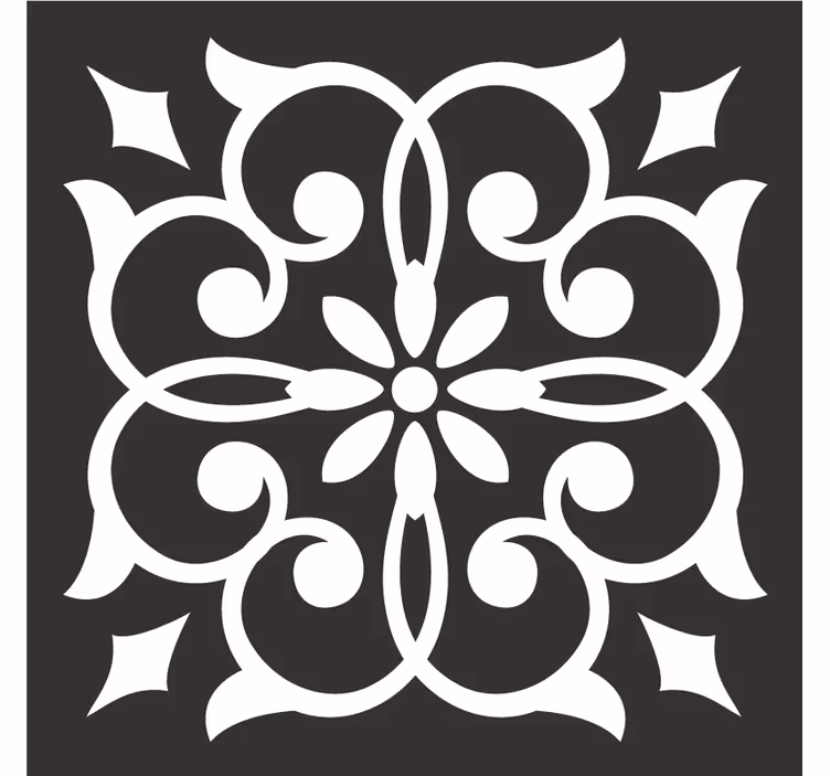 Bardak altlığı - detaylı botanik motif - TenStickers
