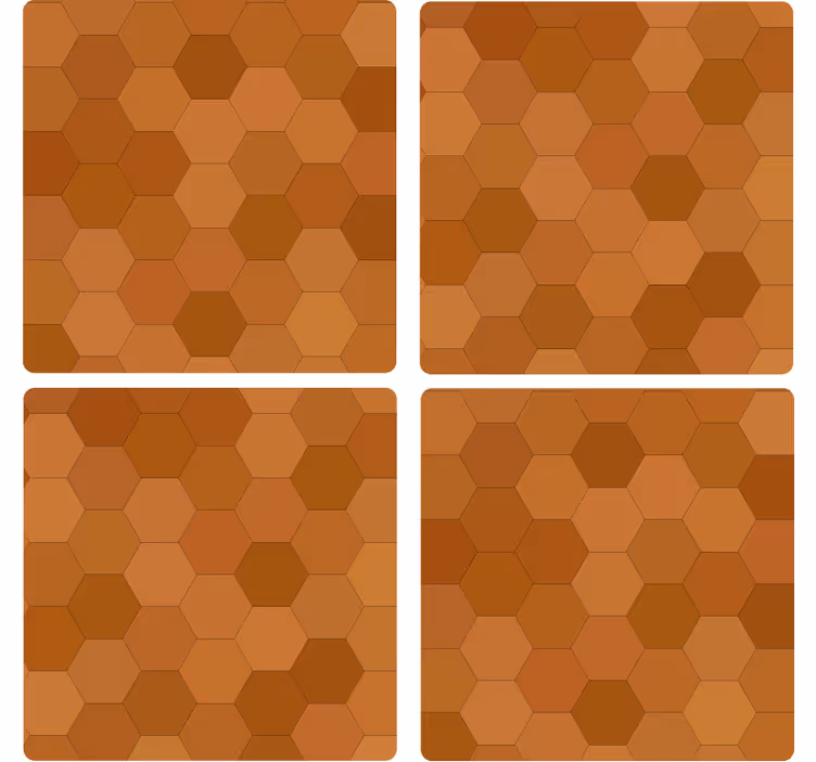 Bardak altlığı altıgen desenli yüzey - TenStickers