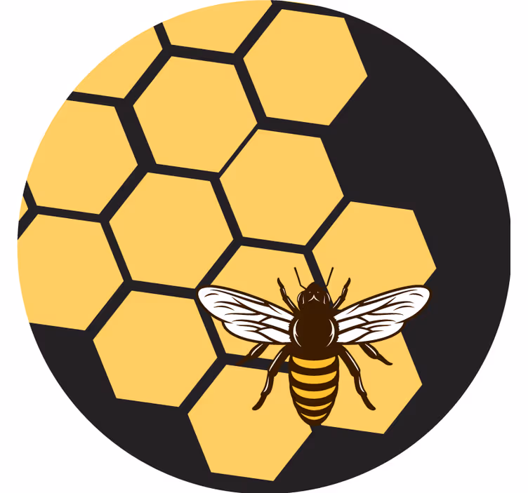 Arı ve kovan daha fazla bardak altlığı - TenStickers