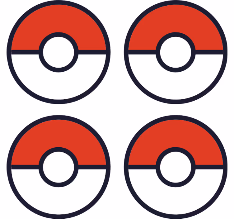 Pokemon topu geek bardak altlıkları - TenStickers