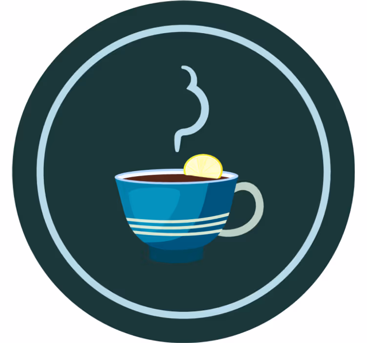 çay bardağı mavi modern coaster - TenStickers