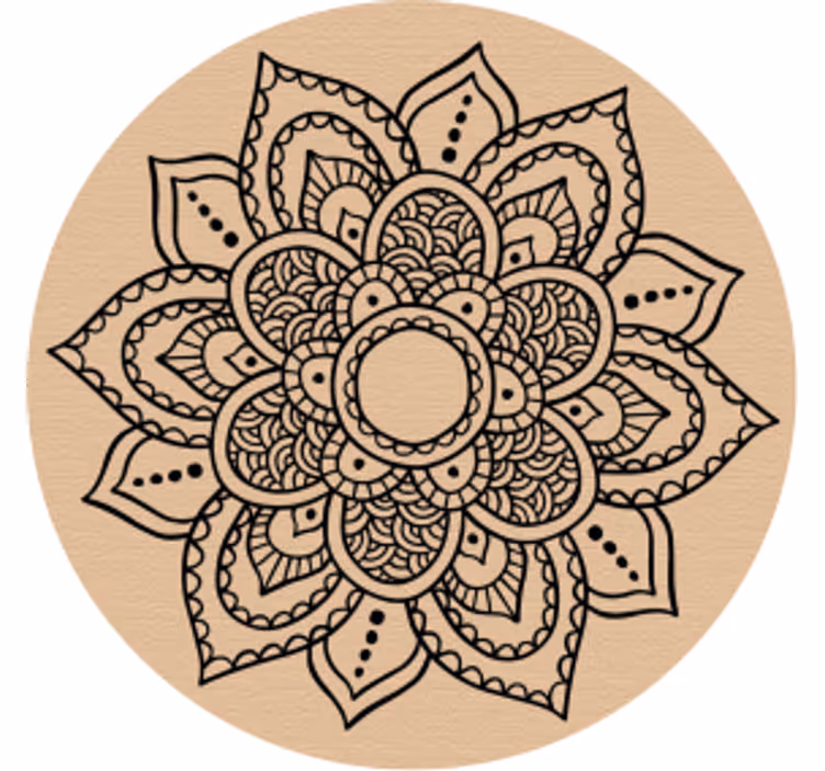 Bardak altlığı - ayrıntılı Çiçek deseni - TenStickers