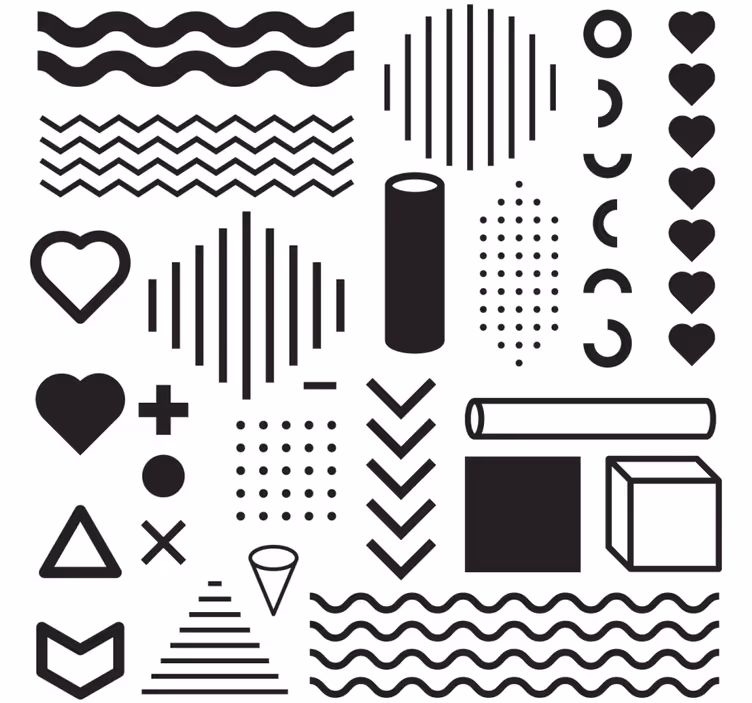 Bardak altlığı geometrik Şekil keşfi - TenStickers