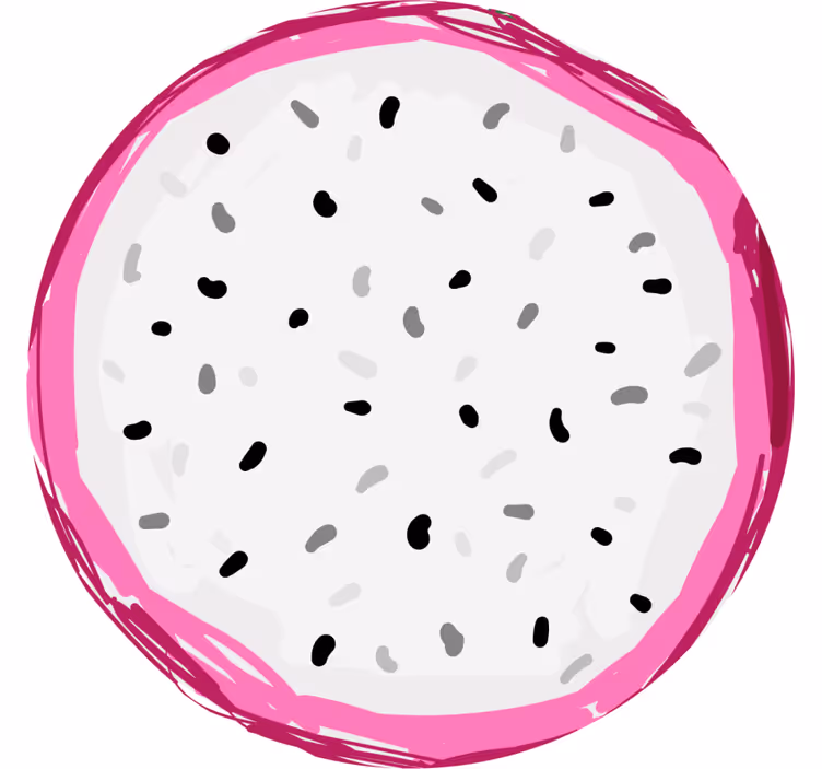 Ucube bardak altlığı ejder meyvesi dilimi - TenStickers