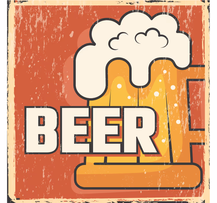 Bira eski moda tema vintage coaster - TenStickers