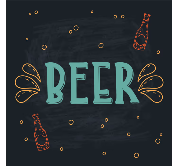Bira bardak altlığı eğlenceli demleme konsepti - TenStickers