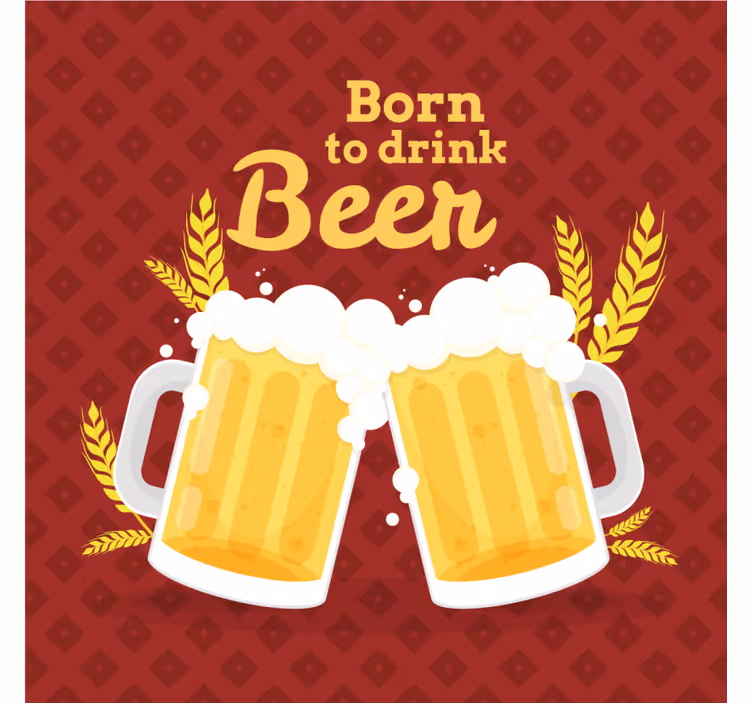 Bira bardak altlığı - bira ile Şerefe - TenStickers