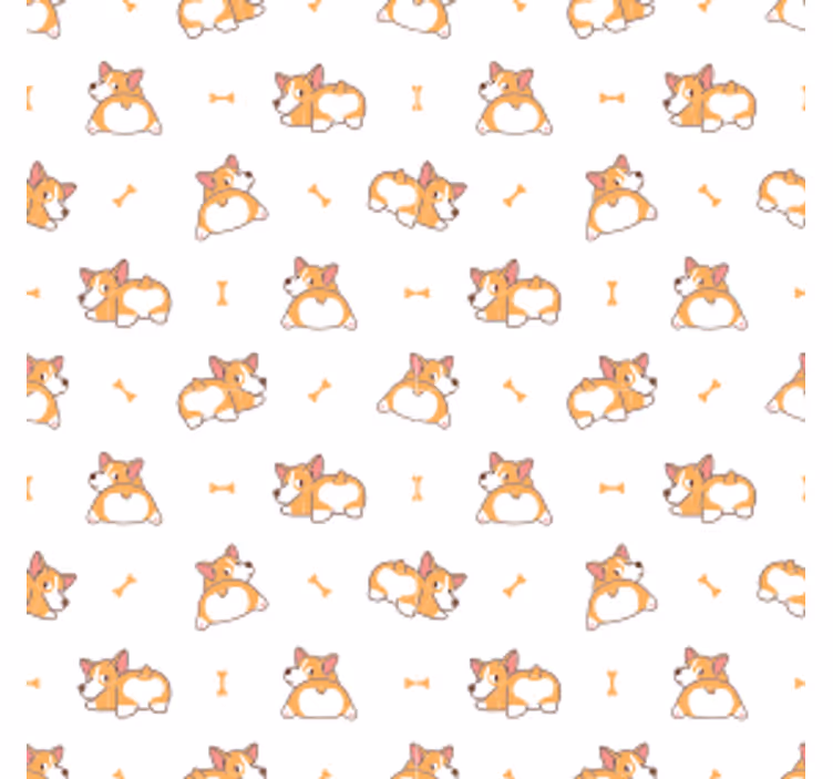 Ucube bardak altlığı neşeli corgi deseni - TenStickers