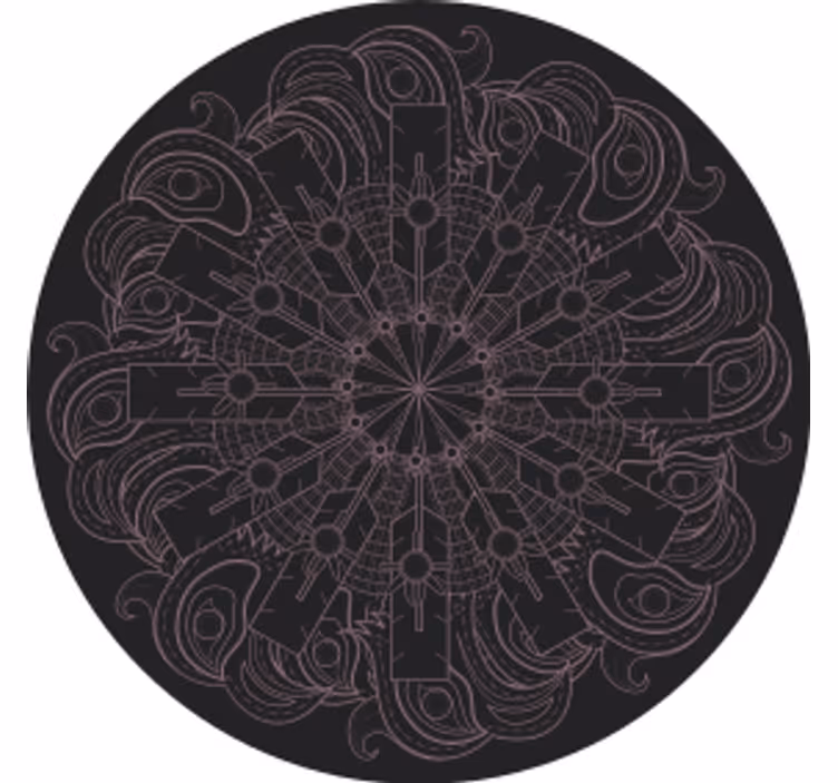 Bardak altlığı - karmaşık mandala deseni - TenStickers
