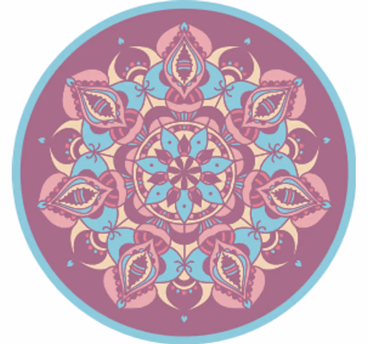 Modern bardak altlığı karma Çiçekli mandala düzeni - TenStickers