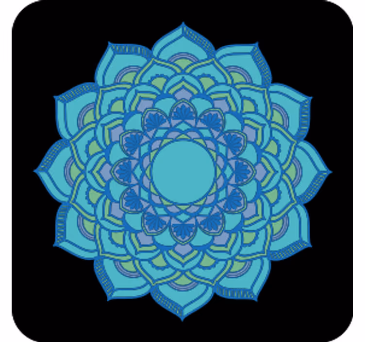 Okyanus rüyası mandala vintage coaster - TenStickers