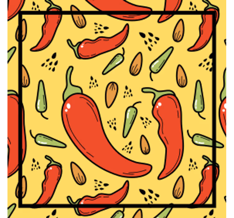 Modern bardak altlığı biber deseni - TenStickers