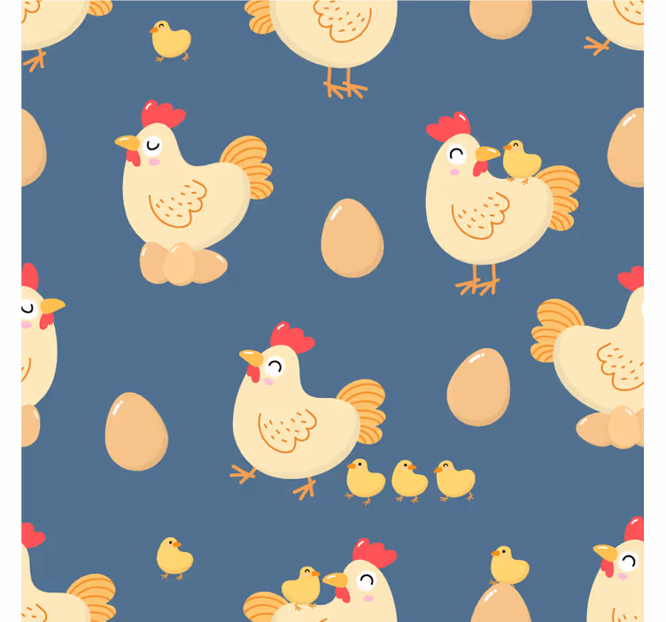 Ucube bardak altlığı yumurta oynayan tavuklar - TenStickers