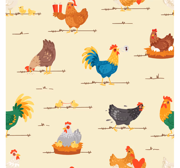 Modern bardak altlığı renkli Çiftlik hayvanları - TenStickers