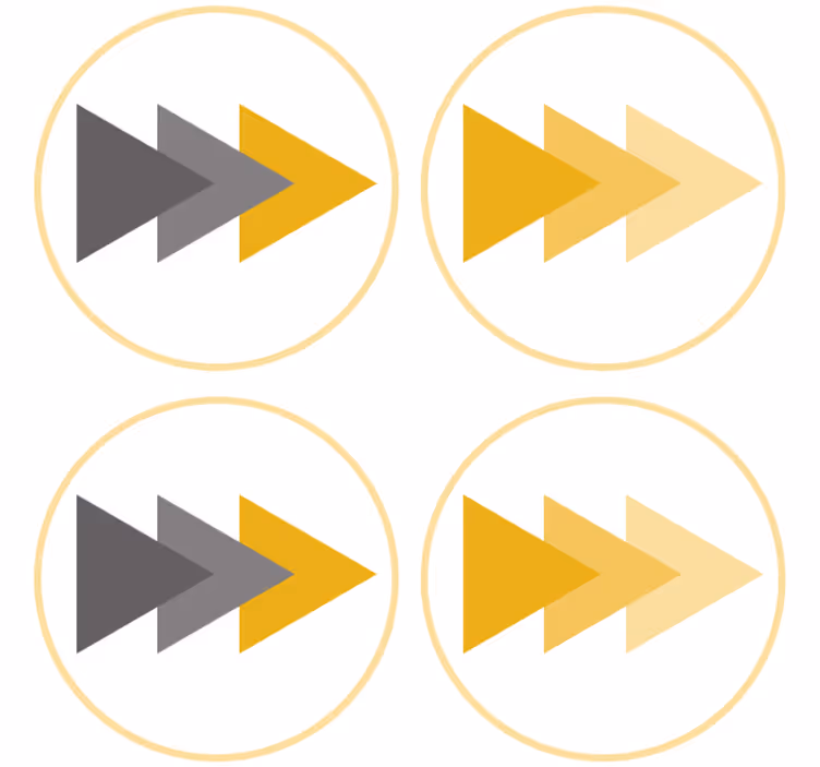 Ucube bardak altlığı yön okları deseni - TenStickers