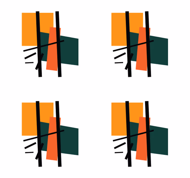 Modern bardak altlığı soyut geometrik Şekiller - TenStickers