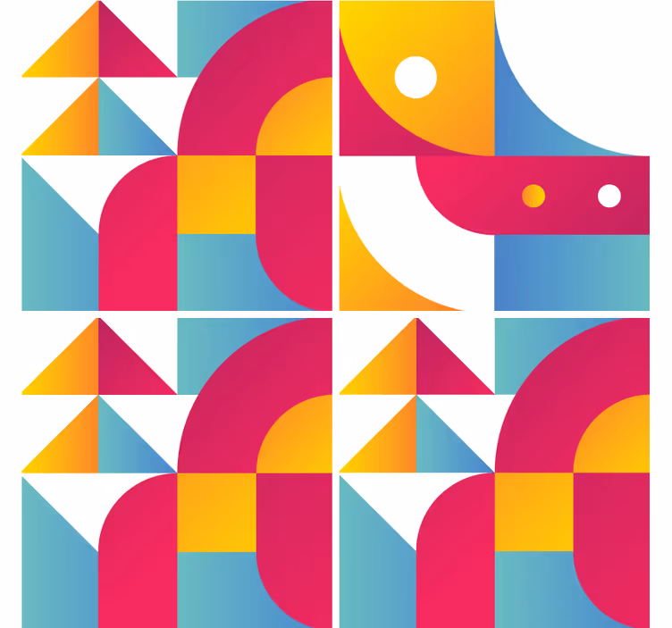 Bardak altlığı geometrik Şekil desenleri - TenStickers