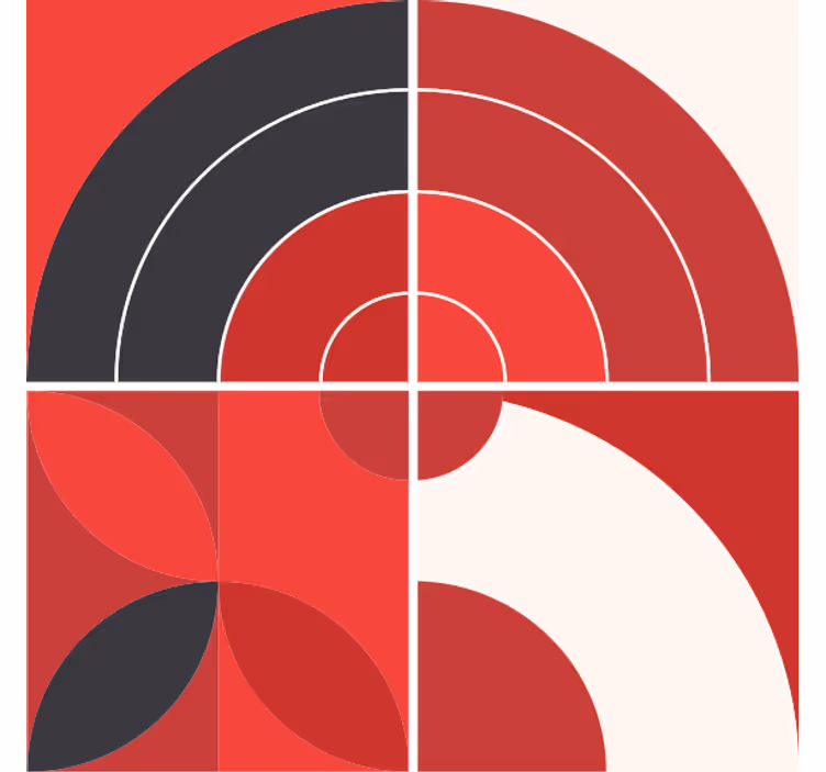 Bardak altlığı geometrik renk desenleri - TenStickers
