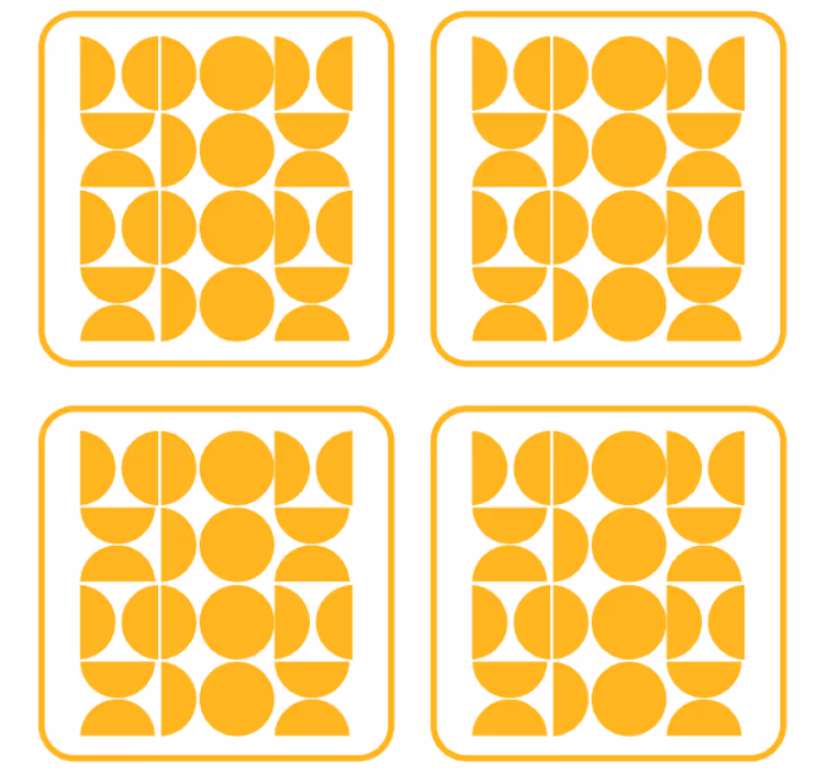 Bardak altlığı geometrik Şekil motifleri - TenStickers