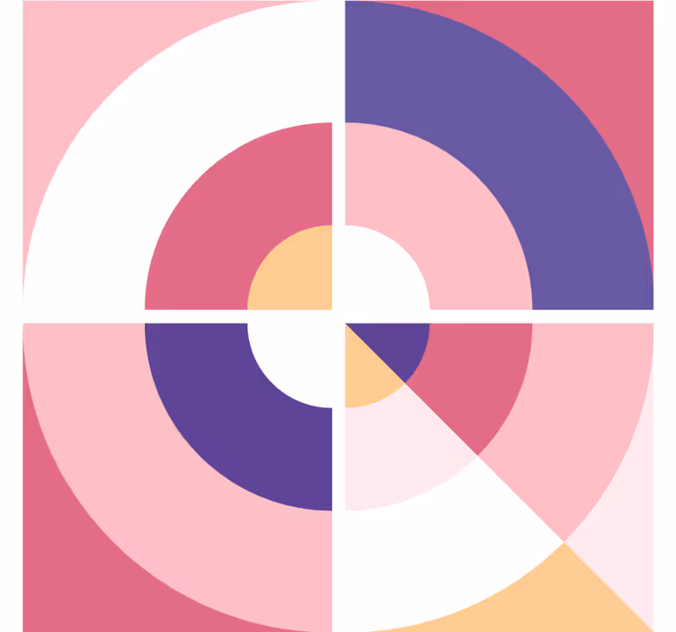 Modern bardak altlığı - geometrik renkli Şekiller - TenStickers