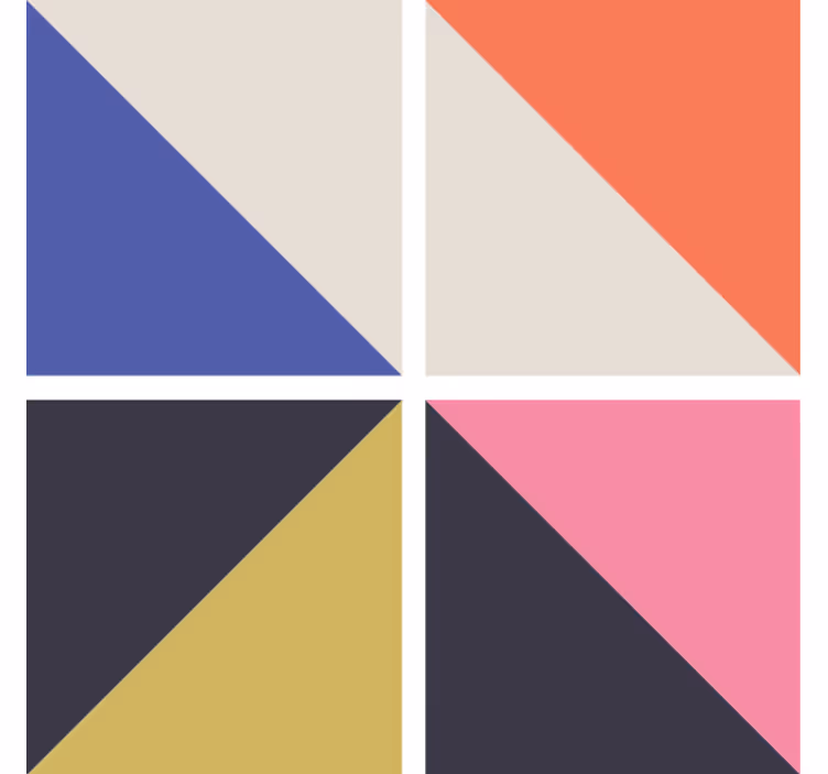 Sanat geometrik desen modern bardak altlığı - TenStickers
