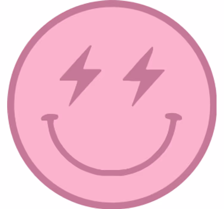 Ucube bardak altlığı - neşeli pembe gülümseme amblemi - TenStickers