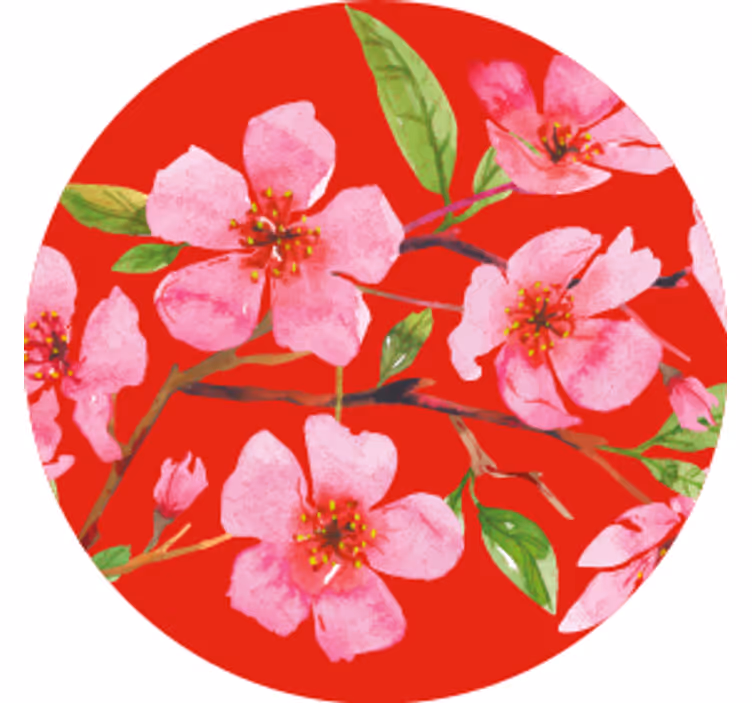 Bardak altlığı Çiçekli pembe Çiçekler - TenStickers