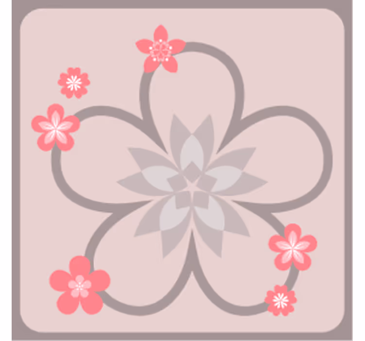 Modern bardak altlığı Çiçekli Şık desen - TenStickers