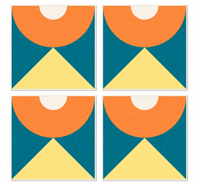 Renkli vintage tarzı vintage coaster - TenStickers