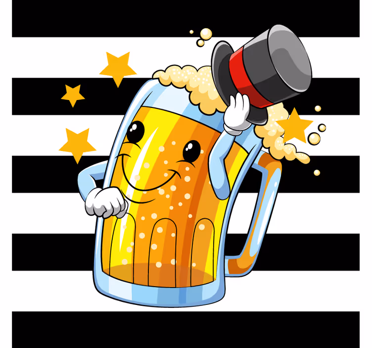 Komik bira tasarımı bira paspasları - TenStickers